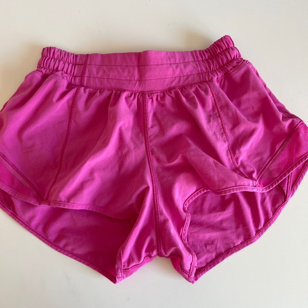 Lululemon sonic pink hotty hot shorts